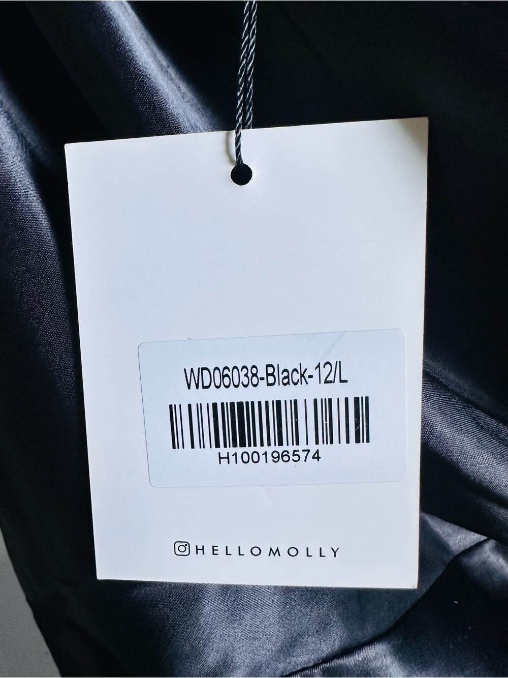 Hello Molly Black One-Shoulder Asymmetric SLEEKEST GIRL MIDI DRESS BLACK L - Picture 12 of 15